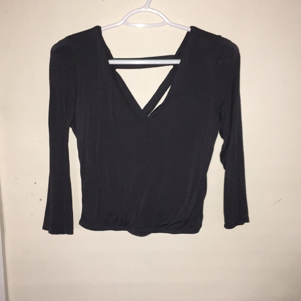 Lace up back top